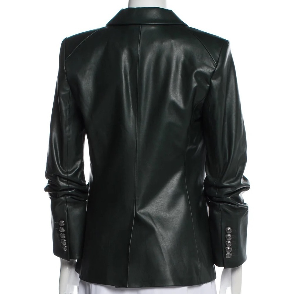 Veronica Beard Hollis Dickey Single-Breasted Faux Leather Jacket - Picture 9 of 10